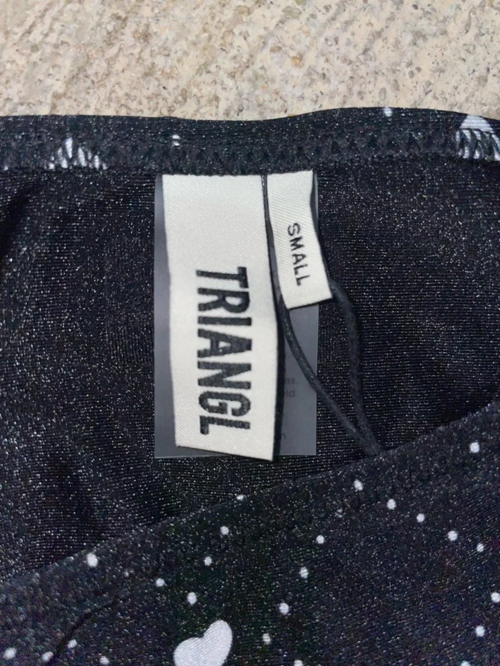 triangl swimwear Black Heart Print Triangle Bikini top and bottoms - Picture 10 of 12